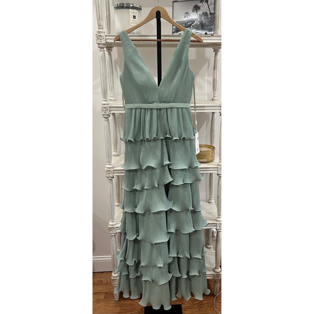 Mac Duggal Mint Green Ruffled Maxi Dress - Picture 6 of 6